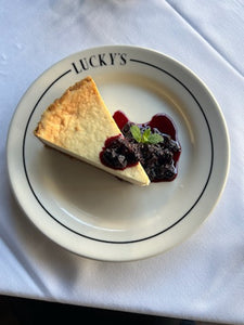Louis John talking desserts and fashion with MJ journalist Claudia Schou at Montecito's San Ysidro Ranch and Lucky's Steak House!